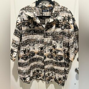 Puritan‎ Men’s Shirt 3X Hawaiian Beach Pickup Truck Woody Car Show Canoe